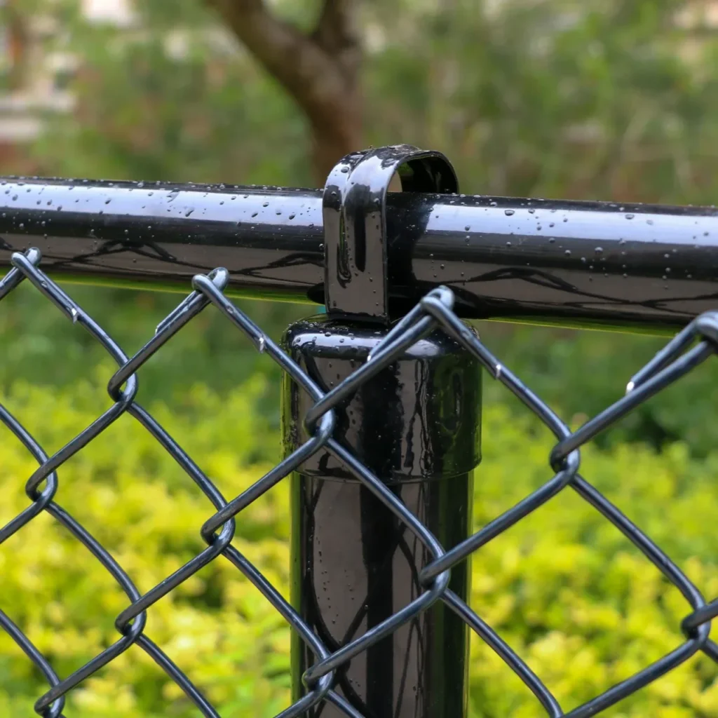 black chain link fence